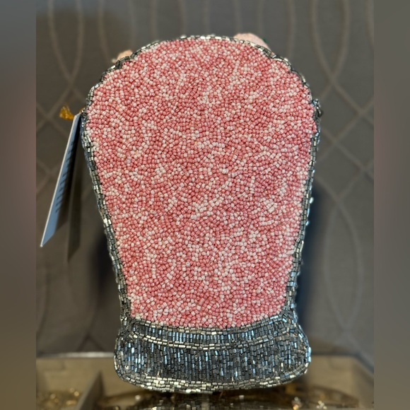 Beaded Strawberry Milkshake Clutch Crossbody Bag - Picture 5 of 7